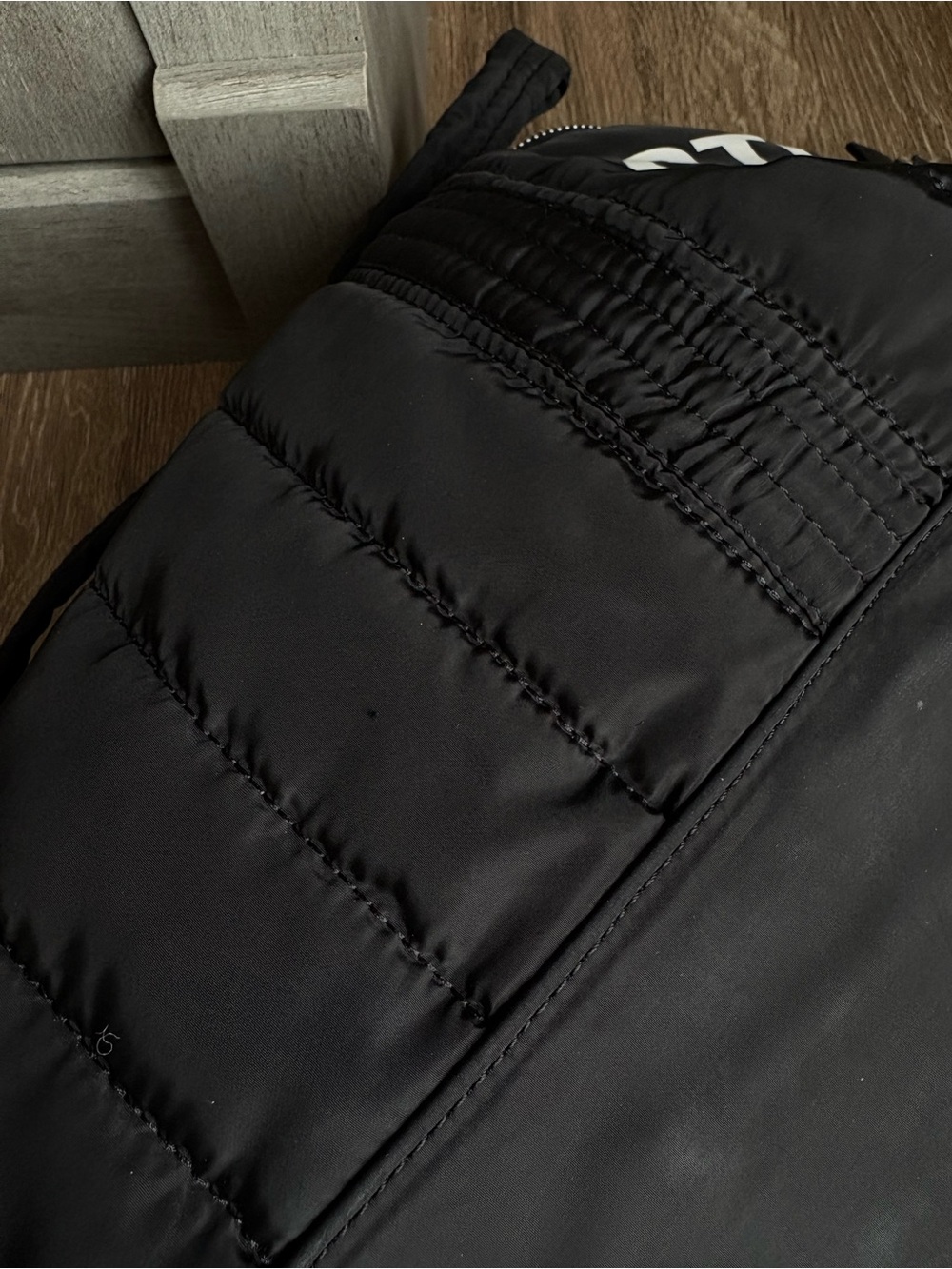 Steve Madden Black Quilted Nylon Weekender Duffel - Picture 10 of 14